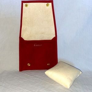 Cartier velvet jewelry bag